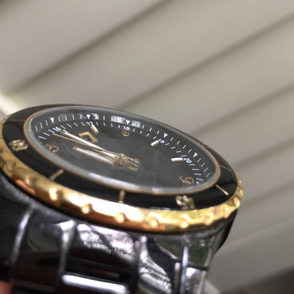 Michael Kors black and gold ceramic watch